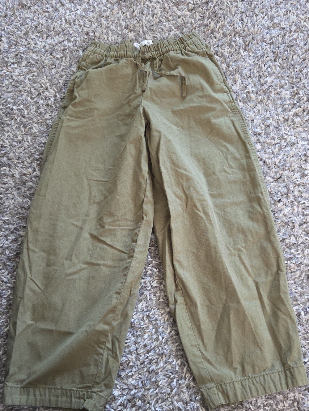Primark Olive Green Women's Cropped Drawstring Pants